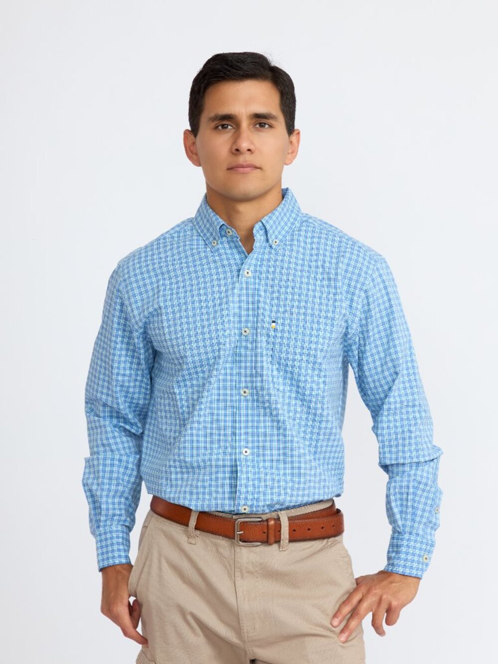 Men’s Shirt Mason James Plaid Blue Turquoise White Size S, L,-NWT - Moda Journey